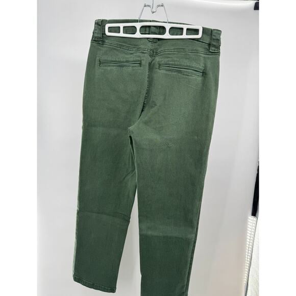 Studio Blue Womens Stretch High Rise Campsite Pants Ankle Tapered Size 27P Green - Picture 3 of 3